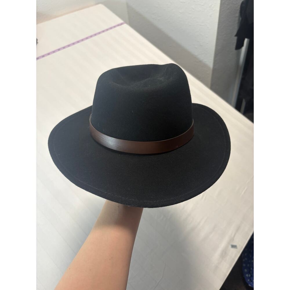 Pendleton Wool Felt Fedora Hat Black Leather Band - image 1